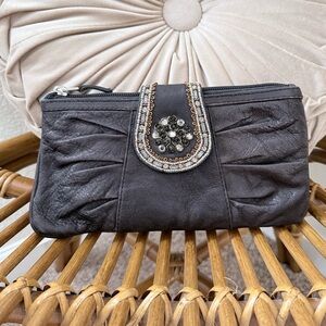 Fossil Jeweled Tab Clutch